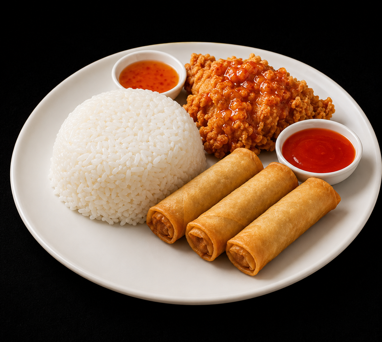 Chicken Shanghai Roll with Rice